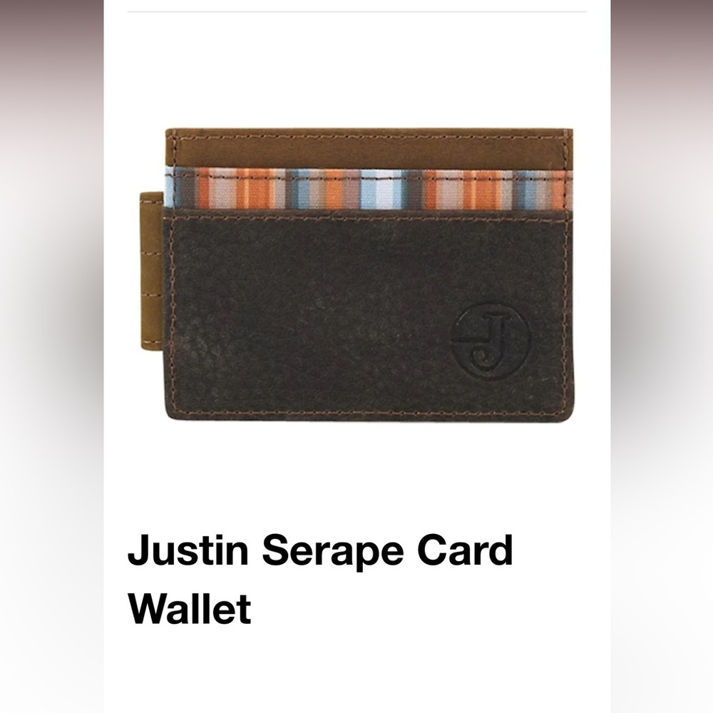 Justin’s Boot Barn Brown and Tan Card Holder - Picture 4 of 4